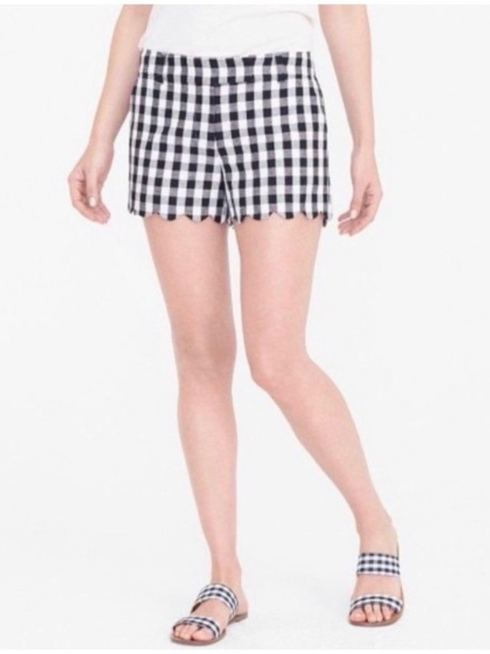 J.Crew Scalloped Gingham Print Shorts
